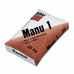 Manu-1 цементно-известковая штукатурная смесь для ручного нанесения 25 кг
